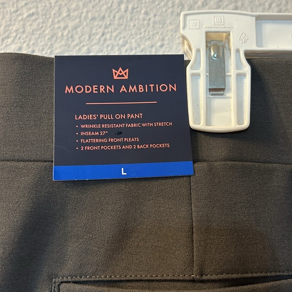 NWT Modern Ambition gray pull on pants size large - Picture 6 of 8